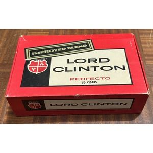 Lord Clinton Cigar Box Vintage Perfecto Factory TP-614 Alabama Budd Cigar Co.